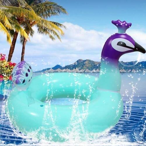 Adult Child Peacock Inflatable Swimming Circle Ring Party Inflatable Pool Float Party Toy Water Sport Swim Rings 90/120cm