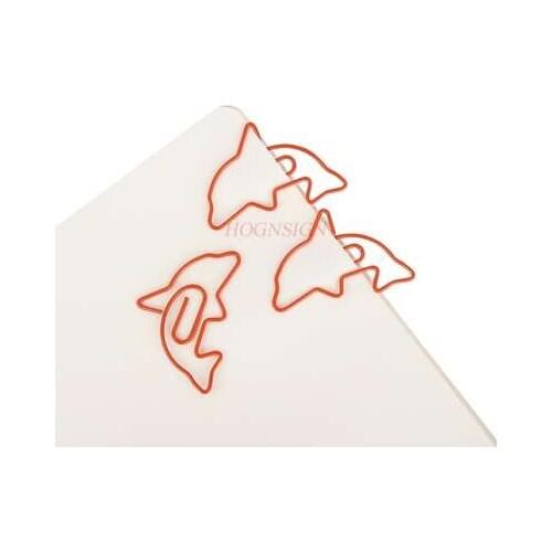 10pcs Color dolphin paper clip cartoon paper clip animal paper clip small big pin paper clip storage child buckle