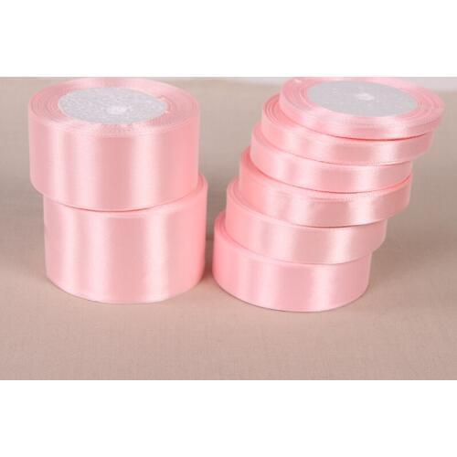 25 yards/roll) L-Pink Single Face Satin Ribbon Wholesale Gift Wrapping Christmas ribbons 43