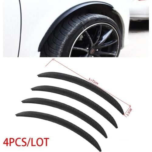 4pcs Car Wheel Eyebrow Trim Wheel Eyebrow Protector Lip Sticker Trim Carbon Fiber Fender Flare Anti-scratch Strip