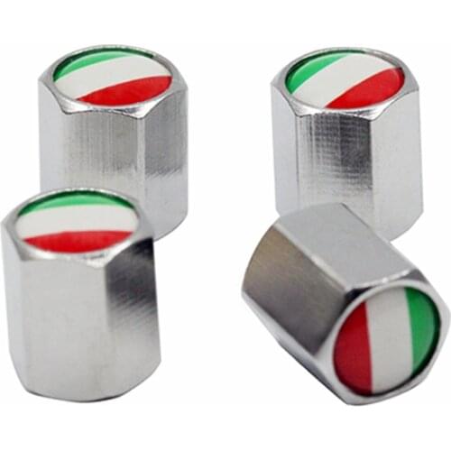 4Pcs/Lot Italy Logo Car Badge Tyre Dust Cap Wheel Tire Valve Caps For FIAT Alfa Romeo