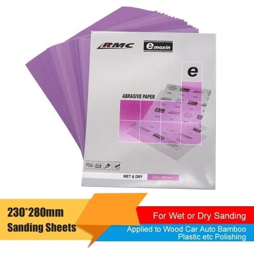 10 Sheets 9"x11" Silicon Carbide Abrasive Sandpaper 60 to2500 Grits Wet/Dry for Automotive Car Sanding Wood Furniture Finishing