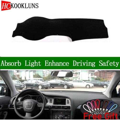 For AUDI A6 A6L 2005 2006 2007-2011 Dashboard Cover Sun Shade Dash Mat Pad Carpet Car Stickers Interior Accessories
