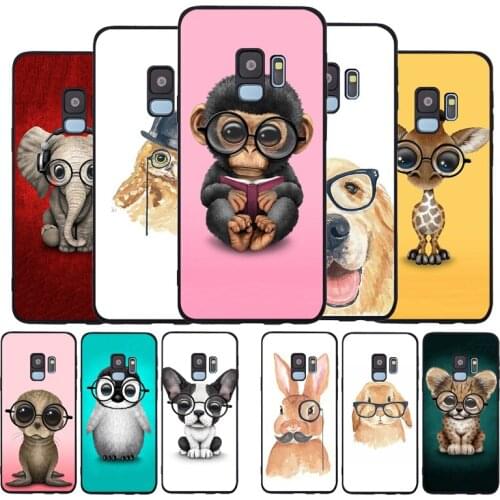Spectacle animal Soft phone Case For Samsung S20 S10 S9 S8 S7 edge Plus Lite For Note 8 9 10 A6 A7 A8 A9 Cover