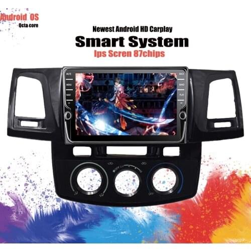 For Toyota Fortuner Hilux 2008 - 2014 Car Multimedia entertainment system with gps Navigation monitor CARPLAY 4G LTE WIFI SWC