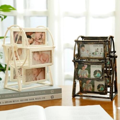 Creative 4 Inch 5 Inch Plastic Ferris Wheel Model Frame Home Decoration Accessories Modern Photo Show Wedding Room Decorative