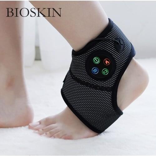 BIOSKIN Smart Ankle Brace Foot Compression massager Multifunctional Electric Ankle Heating Brace and Foot Pain Relief Vibration