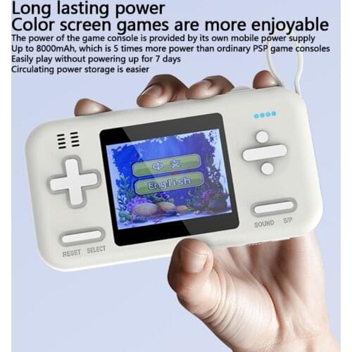 Handheld Game Console 2.8"Color Screen Retro Game Player Built-in 416 Classic Games with 8000mAh Fast Charger Power Bank