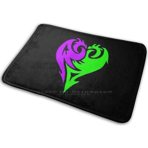 Descendants Times Symbol Mat Rug Carpet Anti-Slip Bedroom Entrance Door Mat Descendants Logo Rotten Core Times Dragon Purple
