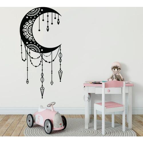 Mandala Moon Symbol Wall Sticker Buddhism Yoga Decal Home Bed Decoration A002068