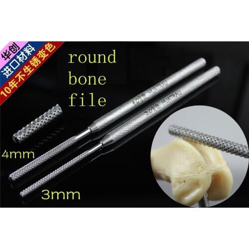 Medical Small animal orthopedic instrument stainless steel round bone file patellar groove hook Deepening Joint Grind bone VET