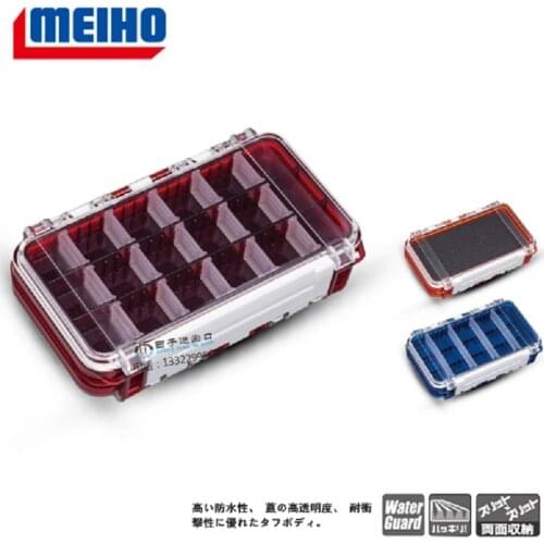 Meiho waterproof WG double-sided waterproof sponge road sub soft bait root fishing box imported from Mingbang Japan