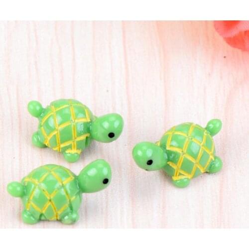 Cute Mini Turtles Landscape Ornaments Resin Garden Decorations Fairy Garden Miniatures Garden Bonsai Dollhouse Decorations SN936