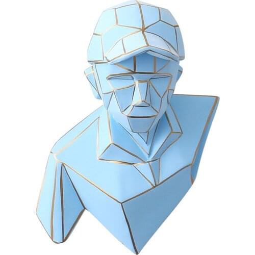 WALL DECORATION ABSTRACT MAN SCULPTURE & STATUE LIVING ROOM DECORATION FIGURINES RESIN ORNAMENTS OFFICE HANGING DISPLAY PROPS