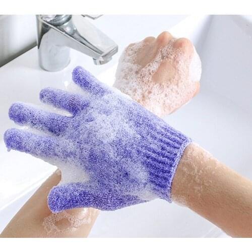 1pc Bathroom Peeling Exfoliating Mitt Glove for Home Shower Scrub Gloves Resistance Body Massage Sponge Wash Skin Moisturizing