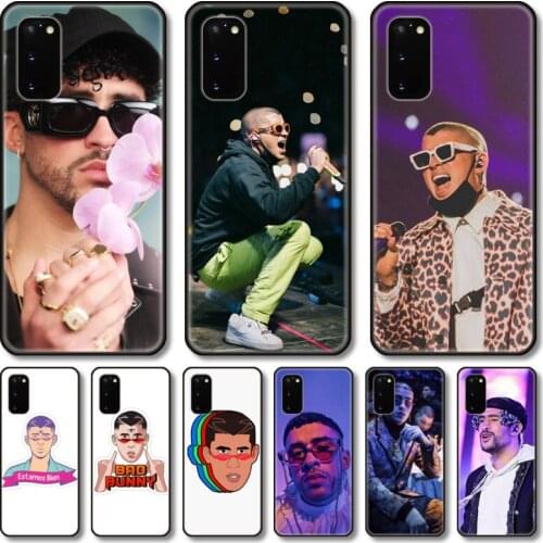 Bad bunny yonaguni Phone Case For Samsung Galaxy Note S21 20 10 9 E Lite UW Ultra 5G PRO Black Shell Cover