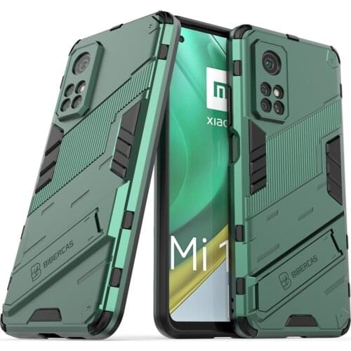 Shockproof Armor Rugged TPU Bumper Fundas Cover For Xiaomi Mi10T Mi 10T Pro 10Tpro Mi10Tpro Case PC Stand Coque Shell Housing