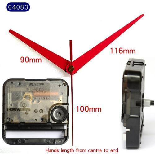 S Snap In Type Plastic Movement With 04083# Red Hands Sweep Clock Accessory Silent Movement Quartz DIY Movement Kits 44707P