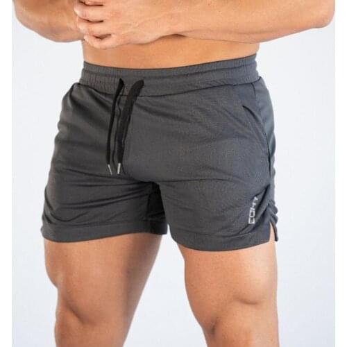 Men Summer Fitness Shorts Outdoor Casual Male Sports Shorts Elastic Drawstring Waistband Quick Dry Short Pants Running Sweatpant