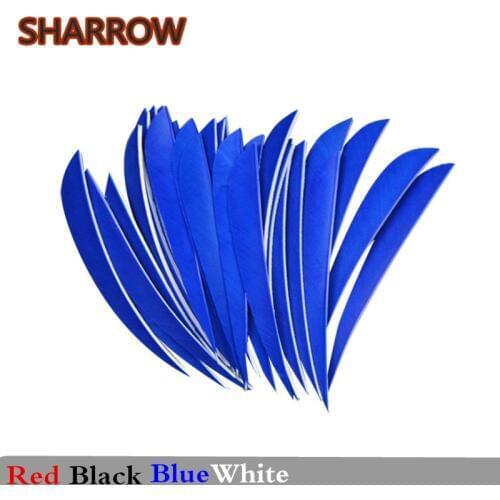 50Pcs Archery Arrow Feather 5" Arrow Turkey Feather Fletching Natural Left Wings Arrow DIY Tools Training Shooting Accessories