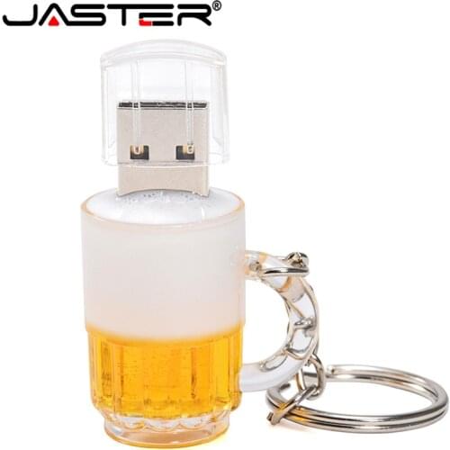 New JASTER USB flash drive 64GB 32GB pen drive 16GB 8GB pendrive 128GB Beer mug U disk memory stick cel USB gift usb stick