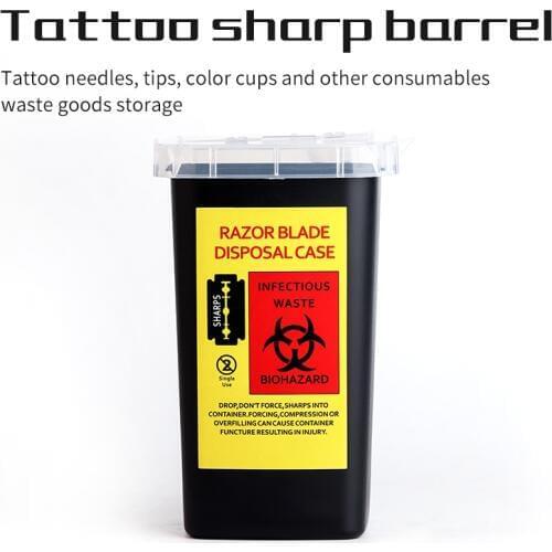 1pc Tattoo Sharps Barrels Abandoned Needle Tips Storage Box Tattoo Buckets Collections Barrels Tattoo Supplies