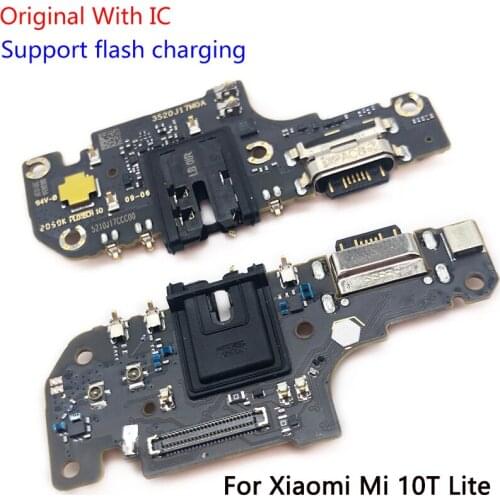 10PCS 100% Original New USB Power Charger Charging Connector Port Flex Cable Mobile Phone Part For Xiaomi Mi 10T Lite