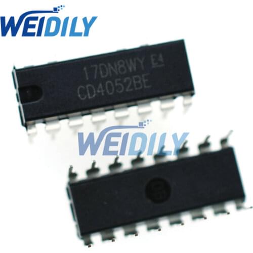 10PCS/Lot CD4052BE CD4052BCN cd4052 HEF4052 DIP-16 Signal Separator Demultiplexer