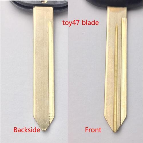 2 button Key Shell Fob Case fit for TOYOTA Yaris Avensis Key Case Fob No LOGO With Rubber Key Pad NO LOGO Cocolockey