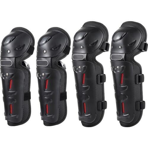 4PCs Cycling Knee Brace and Elbow Guards Bicycle MTB Bike Motorcycle Riding Knee Support Protective Pads Cycling Knee Protector