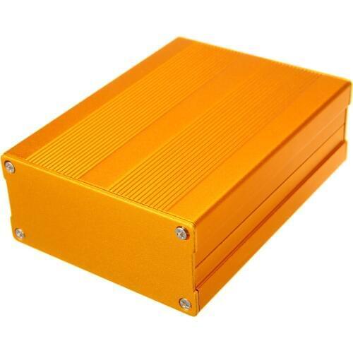 Gold Aluminum Enclosure Electronic Project Case Amplifier Circuit Board Box With Corrosion Resistant 100x76x35mm