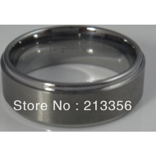 Free Shipping !Cheap Price Promotion Sales!USA Hot Selling Classic Brused Center Tungsten Carbide Wedding Ring Band Mens Jewelry