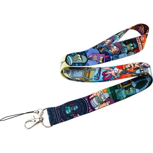 CA256 Cute Cat Cartoon Lanyards For keychain ID Card Pass Mobile Phone USB Badge Holder Hang Rope Lariat Lanyard