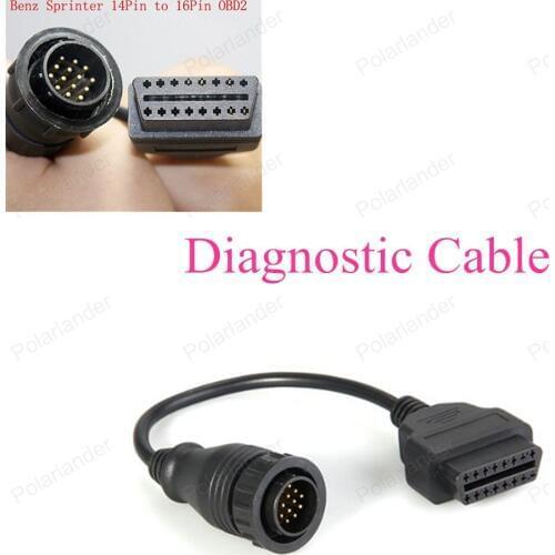High Quality Diagnostic Adapter Connector Car Diagnostic Cable Car Scanner Cable 14pin to 16pin OBD2 Interface for B-enz