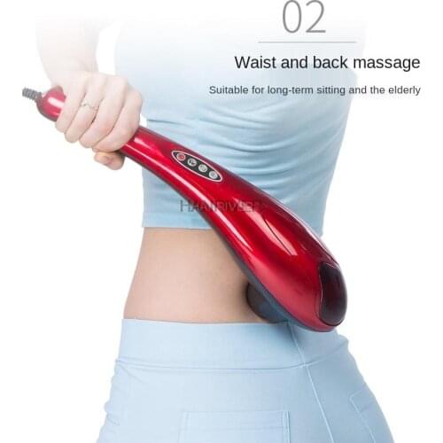 Electric dolphin massage stick cervical massager neck shoulder waist home massage hammer back multifunctional whole body 220V