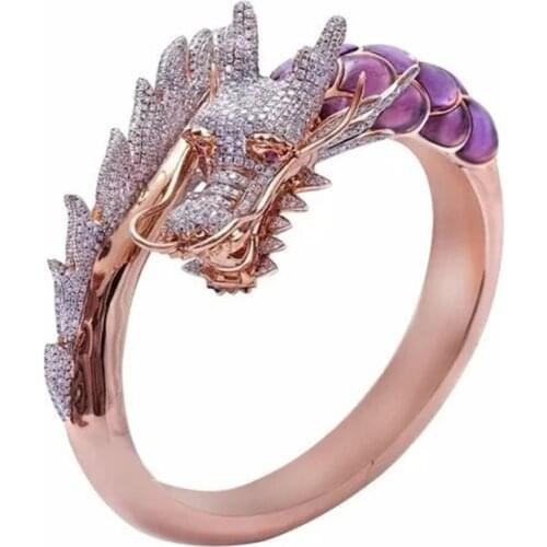 Dragon Rings Fashion Fingers Jewelry Accessories Rhinestone Rings Women Wedding anillos mujer
