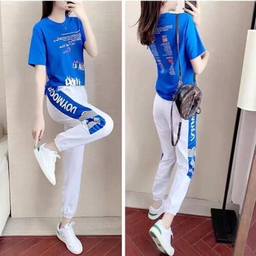 Back to School Outfit for Girls Kids Girls Summer Clothing Set Short Sleeve Outfits Children Letter Print Tops & Pants Suit Girl