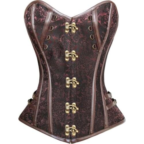 Overbust Corset and Bustiers Tops Black Sexy Corselet Steampunk Gothic Lingerie Women Slimming Waist Trainer Body Shapewear