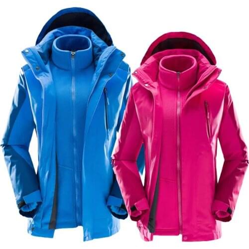 Men Women Winter 3 in 1 L-5XL Outdoor Jackets Camping Hiking Trekking Climbing Ski Fish Fleece Hood Oversize Windbreaker Coat