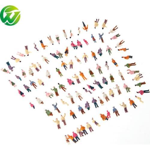 N Scale Mini Abs Figure Dolls Architectural Sand Table Material Model Background Simulation Character Posture 100pcs/set