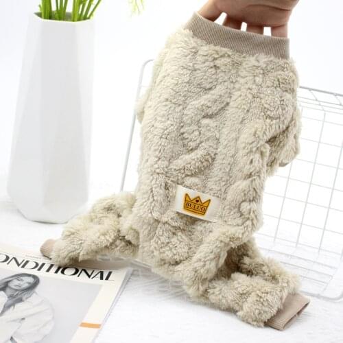 Soft Dog Jumpsuit Small Dogs Sweater Puppy Coat Overalls Cat Clothes Winter Warm Pet Clothing For Cats Yorkies Pomeranian Outfit