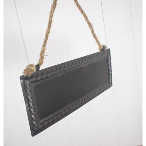 Wall Hanging Handmade Rustic Distressed Metal Blackboard Sign