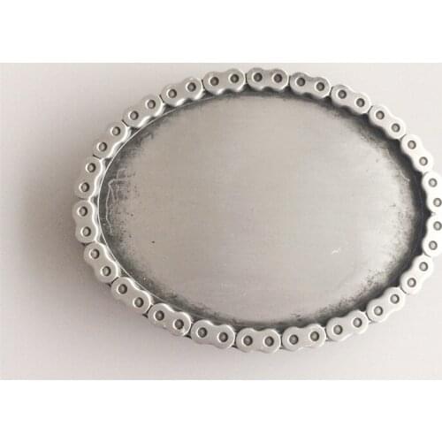 Jeansfriend New Motorcycle Biker Rider Chain Oval Blank Belt Buckle Gurtelschnalle Boucle de ceinture