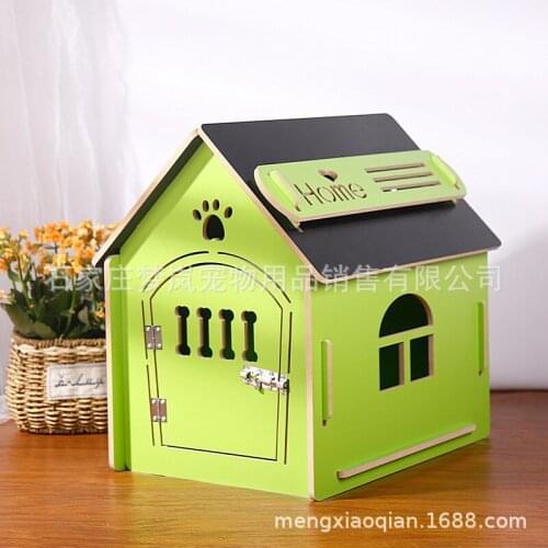 New Wooden Dog Villa mat cat house wooden Dog House Dog Kennel Outdoor Pet house Wood house for pet Dropshipping dog fence