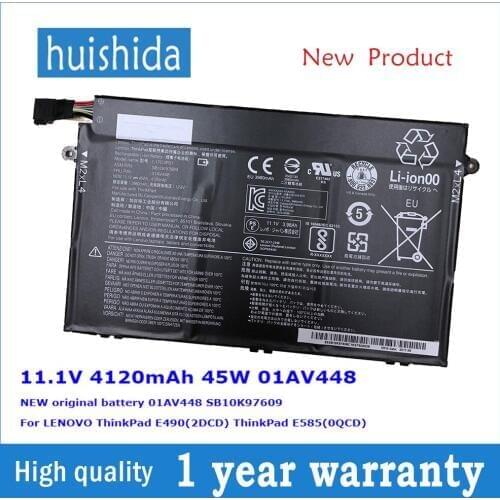11,1V 40WH 01AV448 New original laptop battery for LENOVO ThinkPad E490 (2DCD) E585 (0QCD) 4120mAh series