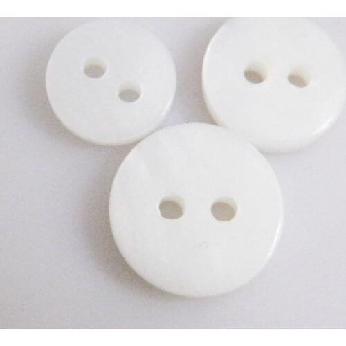NBNVWK Pure White Round Shape Shell Buttons 100 Pieces 9MM/10MM/11.5MM Garment Fit DIY Craft Seashell Botoes
