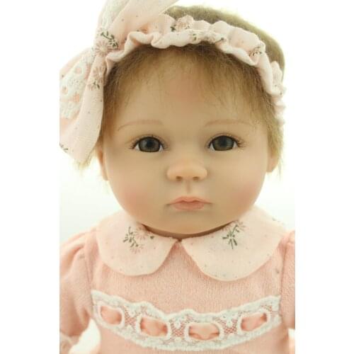18inches lifelike reborn baby soft silicone vinyl real touch doll lovely newborn baby 17inch