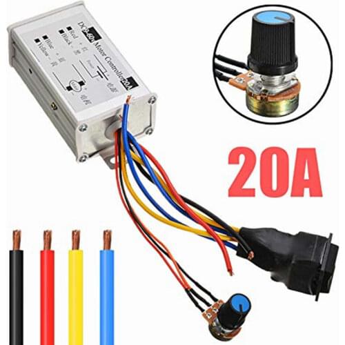 DC 9V 12V 24V 48V 60V 20A Reversible Motor Speed Controller Regulator Driver PWM