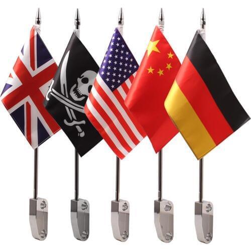 Motorcycle Saddlebag Flag Pole Luggage Rack Mount Kit Fit For Harley Touring Road King Electra Glide 1983-2013