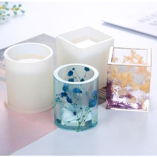 DIY Storage Pen Holder Silicone Mold DIY UV Resin Jewelry Mold Craft Mold Jewelry Expoxy Resin Molds for Jewelry Making Tool